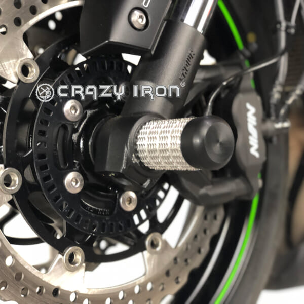 CRAZY IRON スタント用 フロントアクスルスライダー ZX-6R (09-22)