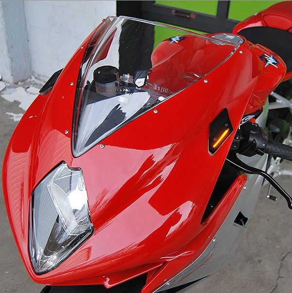 Lex様用MV Agusta F3/F4 ミラーブロックLEDウィンカー（ミラー