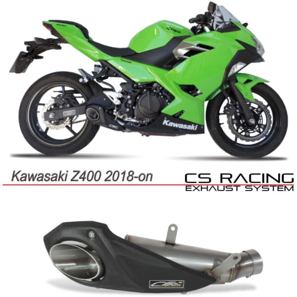 CS Racing アンダーマウント スリップオン マフラー NINJA400 Z400 (18-)