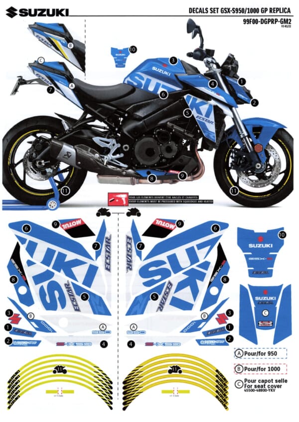 フランス スズキ純正オプション GSXS1000 グラフィックキット|AxxL