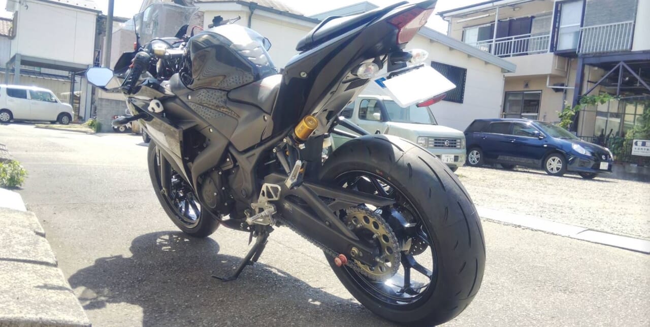 YZF-R25へワイドホイールキットのお取り付け| AxxL